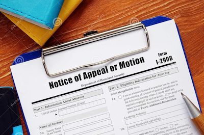Notice of Appeal or Motion